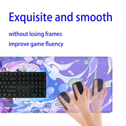 Game Yumemizuki Mizuki Furina Mavuika Raiden Mousepad XXL Large Genshin Impact Mouse Pad Non-slip Keyboard office Anime Desk Mat