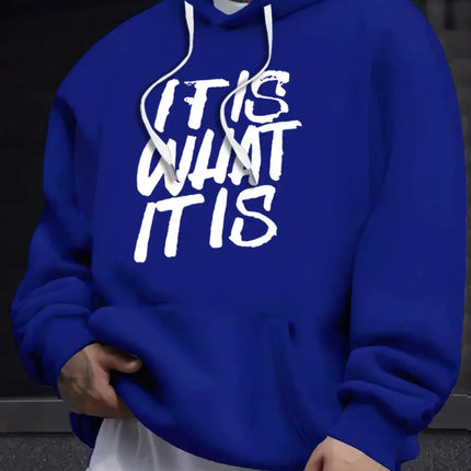 Men's Hooded Sweatshirt Casual Long Sleeve Drawstring Hoodie for Fall Winter Soft Comfortable Pullover Autumn Winter Apparel