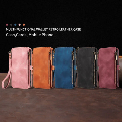 Multi-pocket Leather Wallet Case For iPhone 17 16 15 14 13 12 11 Pro MAX Wallet Card Holder For iPhone 15 Plus Book Case
