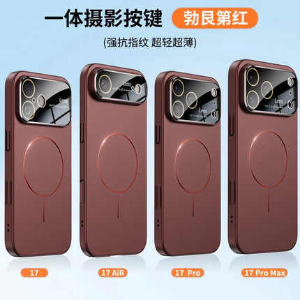 New Large Window Magsafe Phone Case for IPhone 17 Magnetic Wireless Charging Skin Feel PC Protection Phone Cover