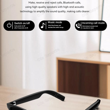Ola Esporte New Smart Glasses Bluetooth Call Sunglasses Multi-functional Anti-Blue Light Sunglasses Wireless Headset Men Women