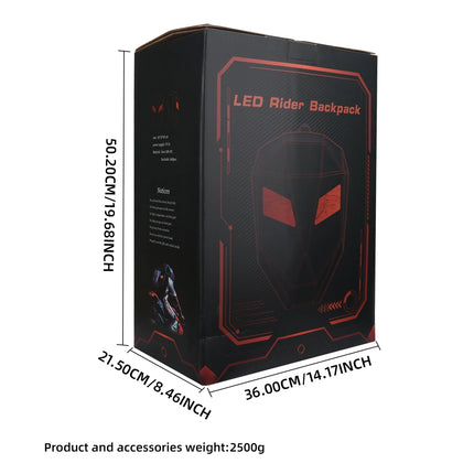 Led Riding Backpack Motorcycle LED Eyes Display Helmet Backpack Waterproof Hard Shell Personality Cycling Bag For Men Women
