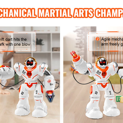 SucceBuy RC Robot Toys for Kids Battle Mode Programmable Remote Control Smart Robot with Bullets Interactive Dancing Robot