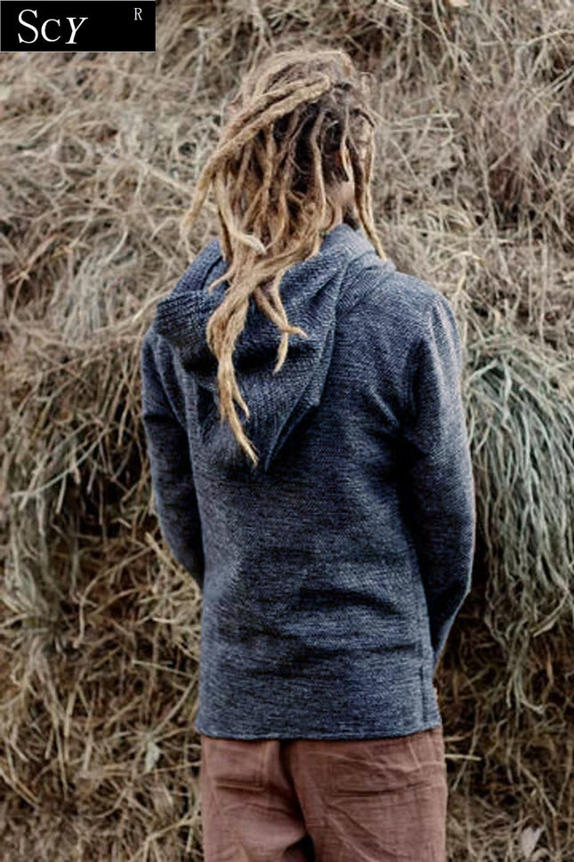 New men's fashion Thermal long sleeve sweater hoodies   vintage hoodie men