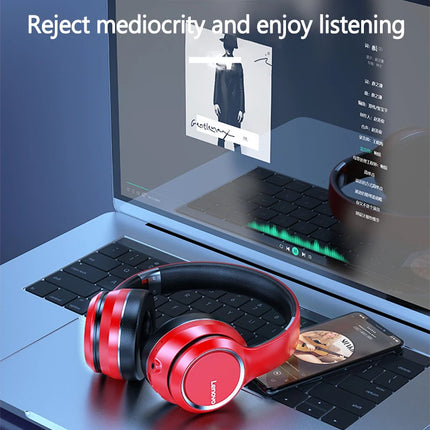 Lenovo HD200 Bluetooth Earphones Over-ear Foldable Computer Wireless Headphones Noise Cancellation HIFI Stereo Gaming Headset