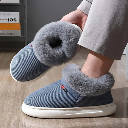 BASATU Winter Women Shoes Casual House Shoes For Men Outdoor Warm Cotton Shoes For Male Indoor Female Plush Snow Boots