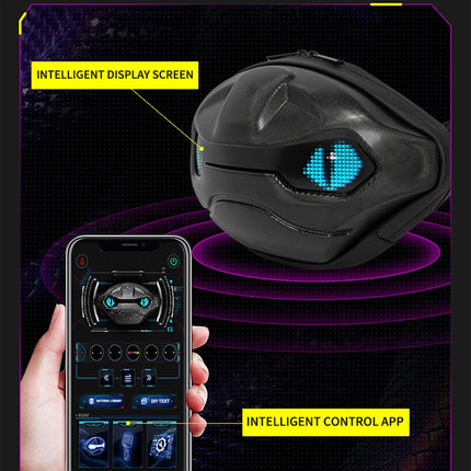 Cool Toothless style Satchel LED Screen Display APP Control Riding Drop Leg Side Bag Waterproof Dynamic Screen Shoulder Bags