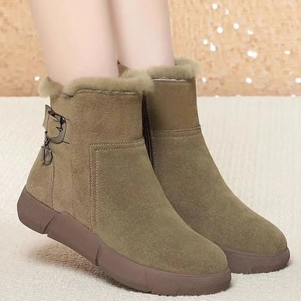 Snow Boots for Women 2025 Winter New Thickened Warm Cotton Shoes Anti-Slip Cotton Boots Thick Bottom Anti-Slip Short Boots