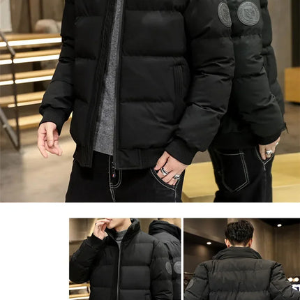 Winter Man Jackets Cotton-padded Parkas Puffer Jacket Men Warm Coats Thick Fashion Casual Outwear Streetwear Men's Clothing Top