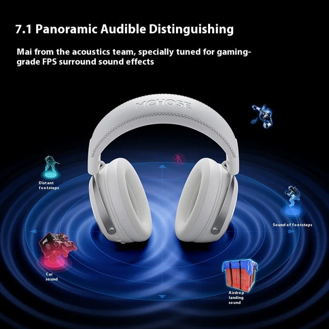New MCHOSE X9 Wireless Gaming Headphones 7.1 X9 Wireless Bluetooth Earphones Fps With Microphone Esports Custom Headphones Gifts