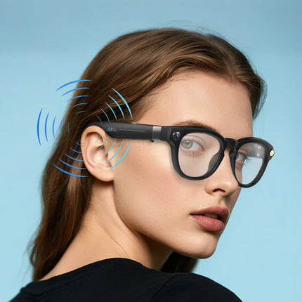 LIGE AI Smart Glasses 4K HD Camera 32GB Memory BT Call Voice Assistant Translate Touch Control Music Player sunglasses Men Women