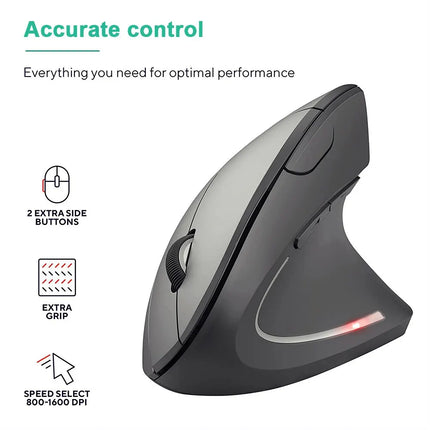 Wireless Bluetooth Vertical Mouse 800 1200 1600 DPI 6 Button Personalised Side Grip Ergonomic 2.4G Mute Gaming PC Computer Mouse