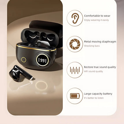 TWS Wireless Bluetooth Headset LED Dislpaly Binaural Waterproof Noise Reduction Earphone Sports Stereo Noise Canceling Headphone