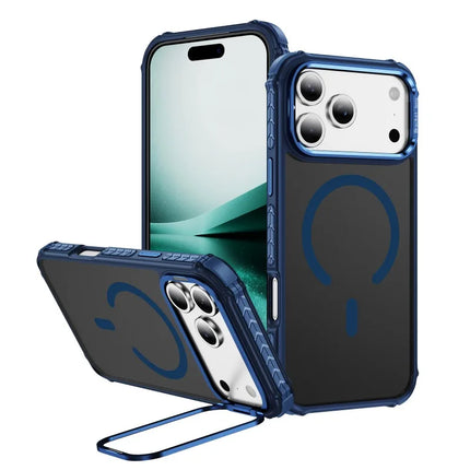 Fashion Skin-friendly Frosted Phone Case For IPhone 17 Shockproof Magnetic Charge Lens Bracket Protective Cover