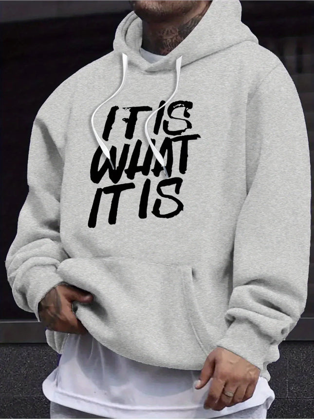 Men's Hooded Sweatshirt Casual Long Sleeve Drawstring Hoodie for Fall Winter Soft Comfortable Pullover Autumn Winter Apparel