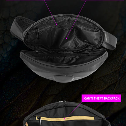 Cool Toothless style Satchel LED Screen Display APP Control Riding Drop Leg Side Bag Waterproof Dynamic Screen Shoulder Bags
