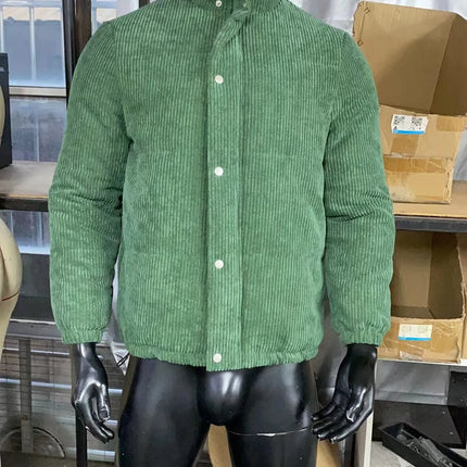 New Winter Men's Jacket Coats Corduroy Cotton Jacket Warm Bomber Jacket Loose Short Tops Bakery Wear