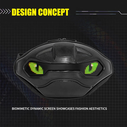 Cool Toothless style Satchel LED Screen Display APP Control Riding Drop Leg Side Bag Waterproof Dynamic Screen Shoulder Bags