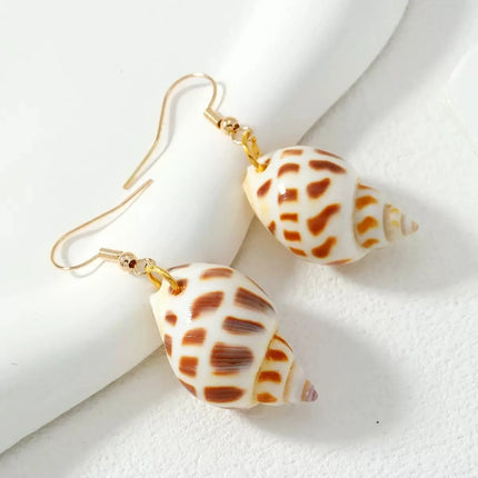 Simple Design Sense Natural Ring Spiral Earrings French Retro Baroque Exaggerated Women's Accessories