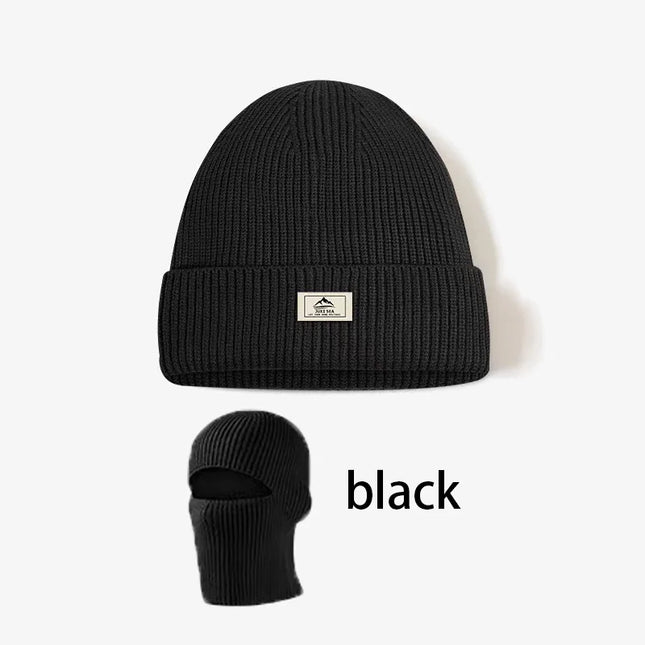 Winter Men's Hats Knitted Wool Hat Windproof And Cold Resistant Head Cover Mask Warm And Cold Hat Outdoor Balaclava Warm Hat