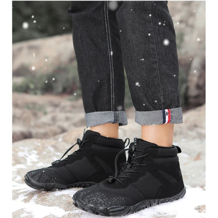 Winter Barefoot Boots Men Winter Shoes Barefoot Ankle Boots 36-46 Couple Snow Shoes Outdoor Hiking Shoes Fur Warm Plush Boots