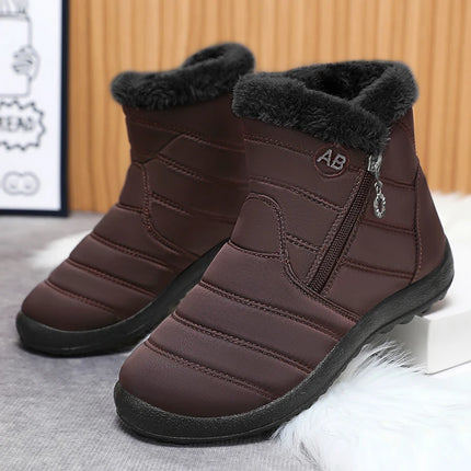 2025Winter Shoes for Women New Fashion Round Toe Designer Snow Boots Daily Home Leisure Waterproof Mother Cotton Shoes for Women