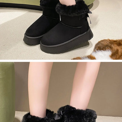 Winter Women Shoes Fashion High Top Cotton Shoes Plush Warm Snow Boots Winter Boots for Women Outdoor Non Slip Platform Boot