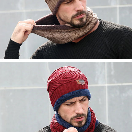 Winter Hats For Men Skullies Beanie Hat Winter Cap Men Women Wool Scarf Caps Balaclava Mask Bonnet Knitted Hat Gorras