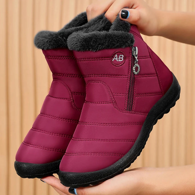 2025Winter Shoes for Women New Fashion Round Toe Designer Snow Boots Daily Home Leisure Waterproof Mother Cotton Shoes for Women