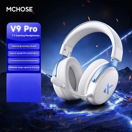 Mchose V9 Pro Gaming Headset Overhead Wireless Bluetooth Computer Gaming Headphones With Microphone Portable Audio Video Devices