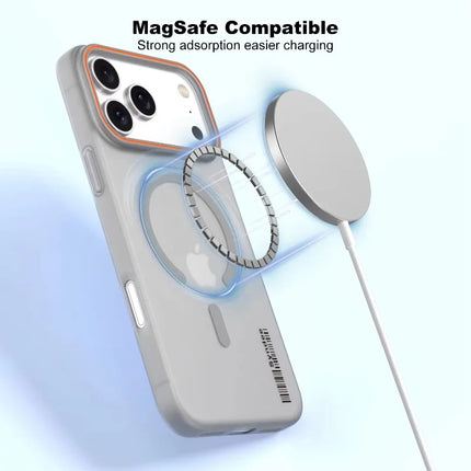 Luxury Translucent Matte Magnetic Phone Case For iPhone 17 Magsafe Wireless Charging Anti-Drop Protect Cover