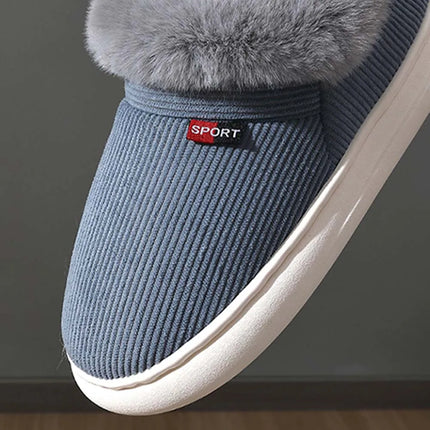 BASATU Winter Women Shoes Casual House Shoes For Men Outdoor Warm Cotton Shoes For Male Indoor Female Plush Snow Boots