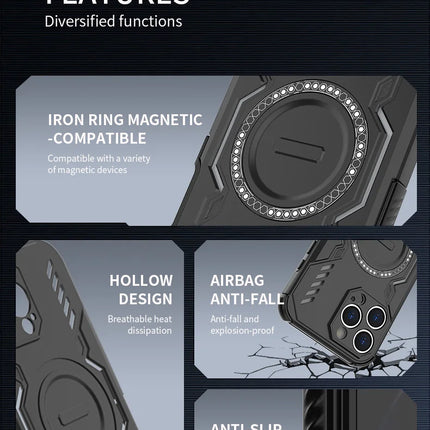 Tough Armor Heat Dissipation Phone Case For iPhone 17  Cover Magnetic Shockproof Shell Cases