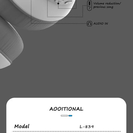LDON Wireless Headphones Bluetooth 5.3 Hi-Res Audio Over Ear Headset Earphones