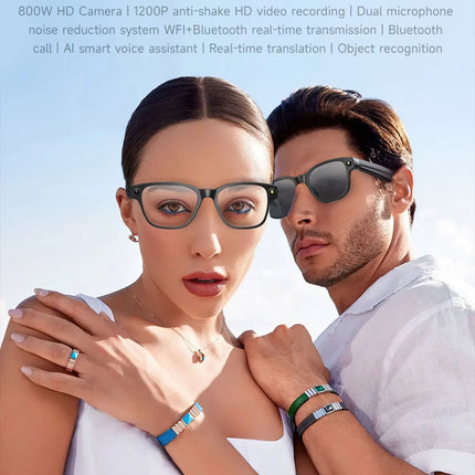 New AI Smart Glasses 800W Camera WIFI+Bluetooth Real-time Transmission Sunglasses Touch Control Video Record Glasses For XIAOMI