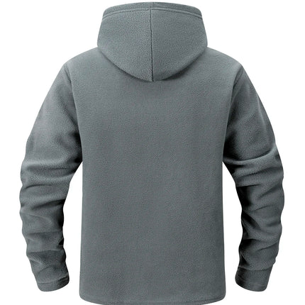 Winter Hunting Men’s Fleece Jacket Warm Coats Polar Outdoor Hoodie Jacket Multi-Pocket Casual Full Zip Sport Hiking Coat S-XXXL