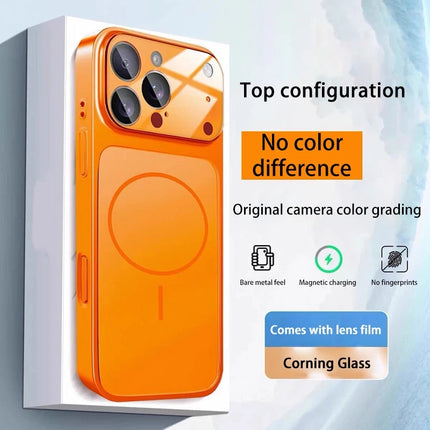 Original Glass Nano Matte Case For iPhone 17 Magnetic For Magsafe Wireless Charging Anti-Drop Phone Case
