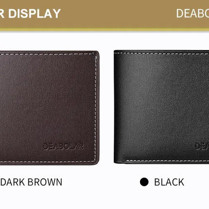Men's PU Leather Folding Wallet