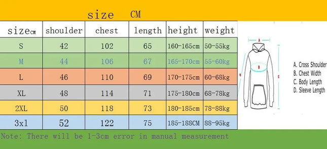 Men's Hoodie Classic Style Men's and Women's Clothing Autumn and Winter Casual Super Large Hoodie Sportswear Warm and Windproof