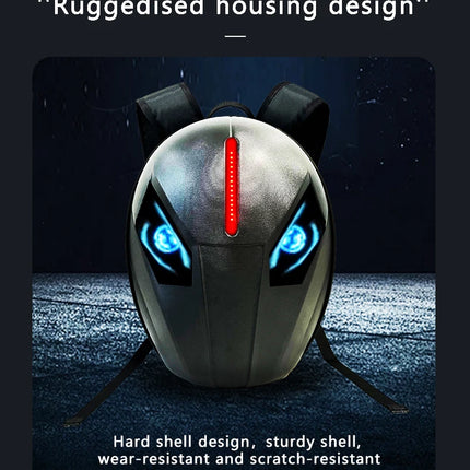 Knight LED Motorcycle Backpack for Men, LED Backpack With DIY Programmable Full Color Screen, Hard Shell Waterproof Helmet Bag