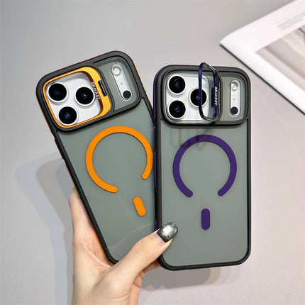 Luxury Transparent Magnetic Kickstand Stand Case For iPhone 17 Air 16 15 14 Plus 13 12 11 17 Pro Max Magsafe Must Haves Cover