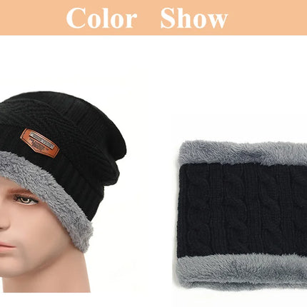 Winter Hats For Men Skullies Beanie Hat Winter Cap Men Women Wool Scarf Caps Balaclava Mask Bonnet Knitted Hat Gorras