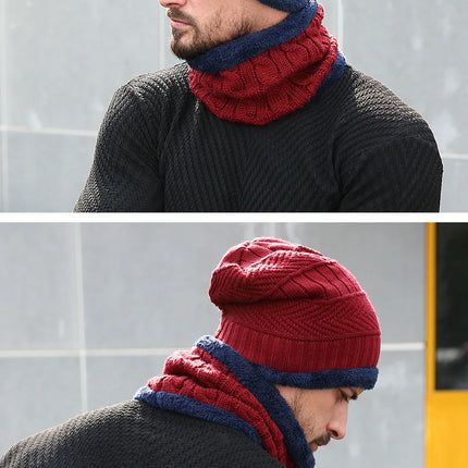Winter Hats For Men Skullies Beanie Hat Winter Cap Men Women Wool Scarf Caps Balaclava Mask Bonnet Knitted Hat Gorras