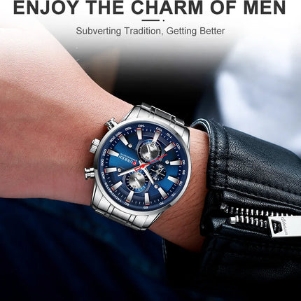 Top Luxury Brand CURREN Quartz Men’s Watch Sport Waterproof