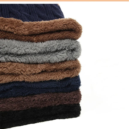 Winter Hats For Men Skullies Beanie Hat Winter Cap Men Women Wool Scarf Caps Balaclava Mask Bonnet Knitted Hat Gorras