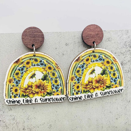 2024 New Autumn Thanksgiving Earrings Turkey Pumpkin Maple Leaf Wooden Earrings Women's Thanksgiving Festival Jewelry