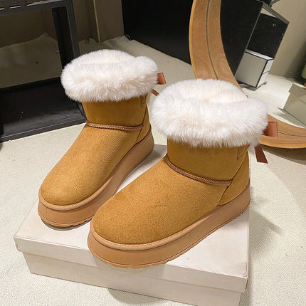 Winter Women Shoes Fashion High Top Cotton Shoes Plush Warm Snow Boots Winter Boots for Women Outdoor Non Slip Platform Boot