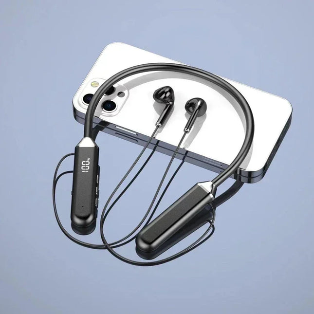 Wireless Neckband Bluetooth Earphones High Sound Quality Stereo Battery Display HD Voice Call Sports Headphones New Product 2025