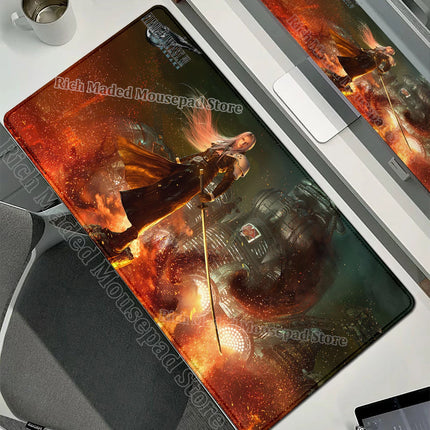 90x40 FINAL FANTASY VII Lockhart Large Mousepad Xxl Gaming Accessories Gamer Keyboard Desk Mat PC Accessories E-Sports Mouse Pad