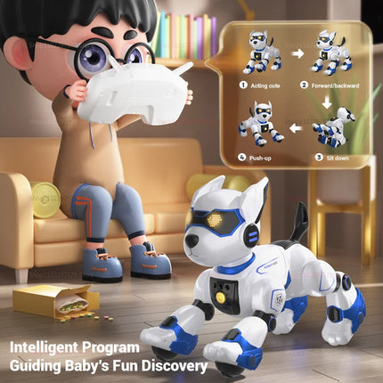 Intelligent Robot Dog Funny Cute Electronic Robotics Remote Control Stunt Smart Robots For Children Boys Creative Birthday Gifts